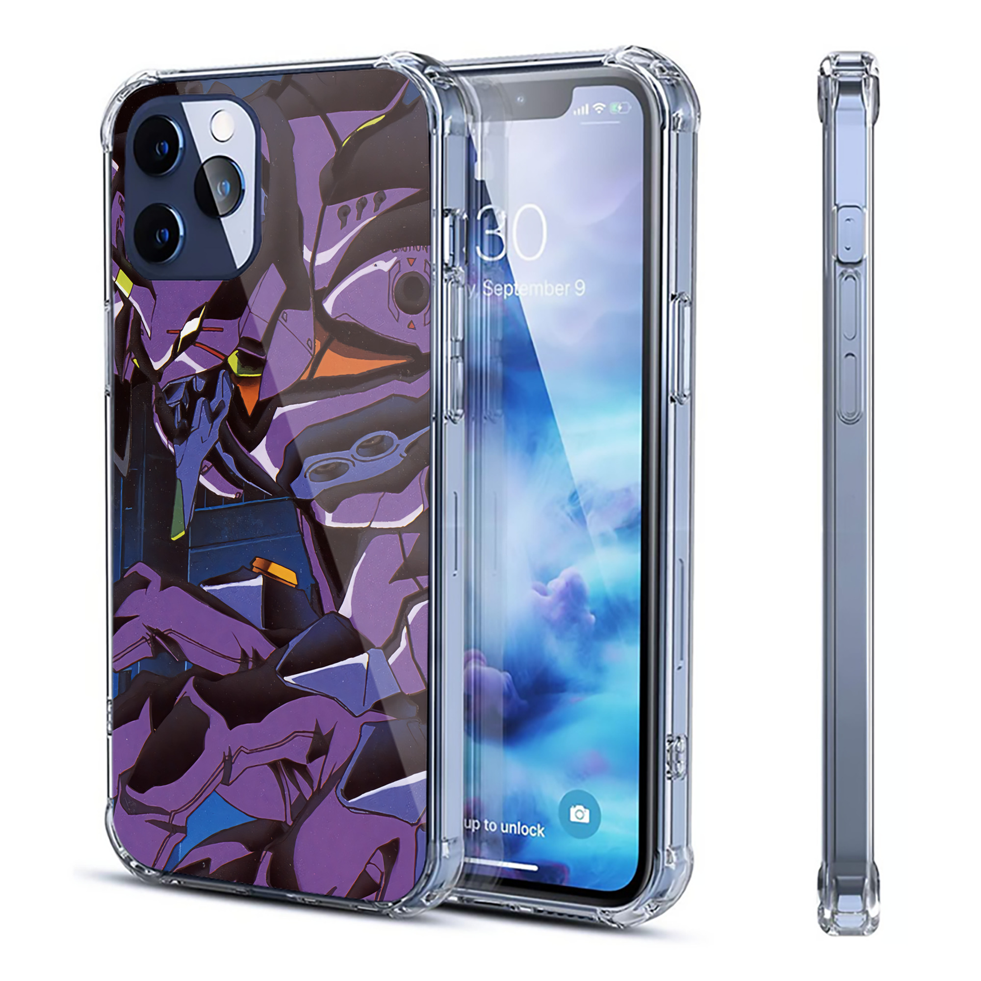 （画像用） EVA 新世紀エヴァンゲリオン 【iPhone 12シリーズ対応】透明スマホケース（クリアソフトケース）